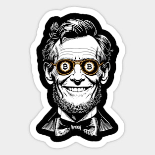 Bitcoin Abraham Lincoln Funny Cryptocurrency Crypto Trader Sticker